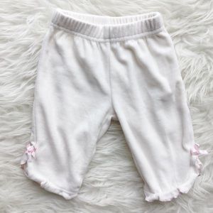 Soft Velvet Ruffle & Bow Pants